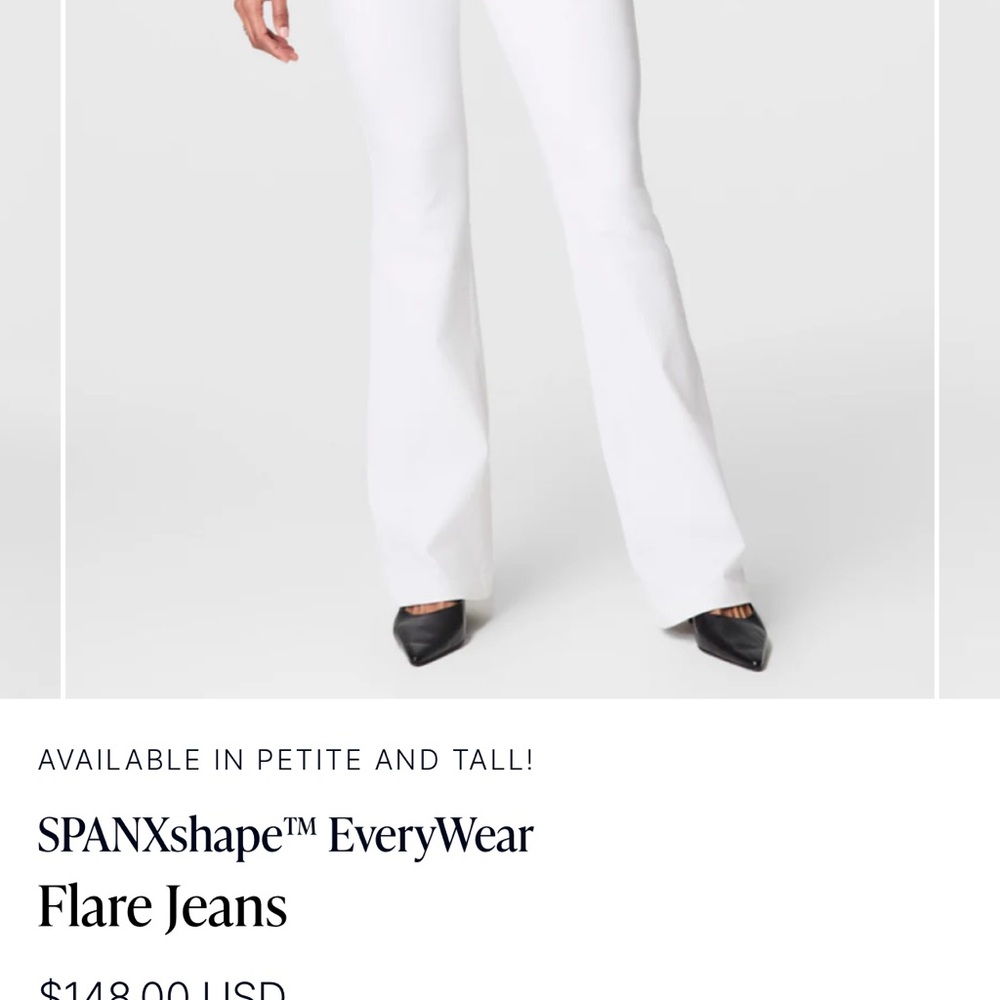 SPANX White Flare Jeans